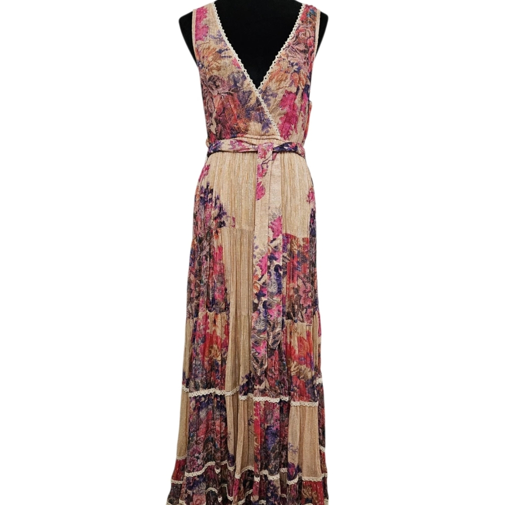 Lea Hemant and Nandita Floral Multicolor Maxi Dress-Size Medium
